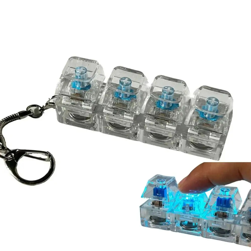 LED Mechanical Switch Fidget – 4-Key ASMR Toy