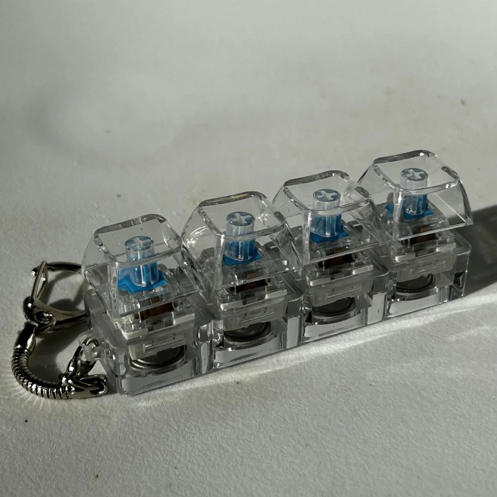 LED Mechanical Switch Fidget – 4-Key ASMR Toy
