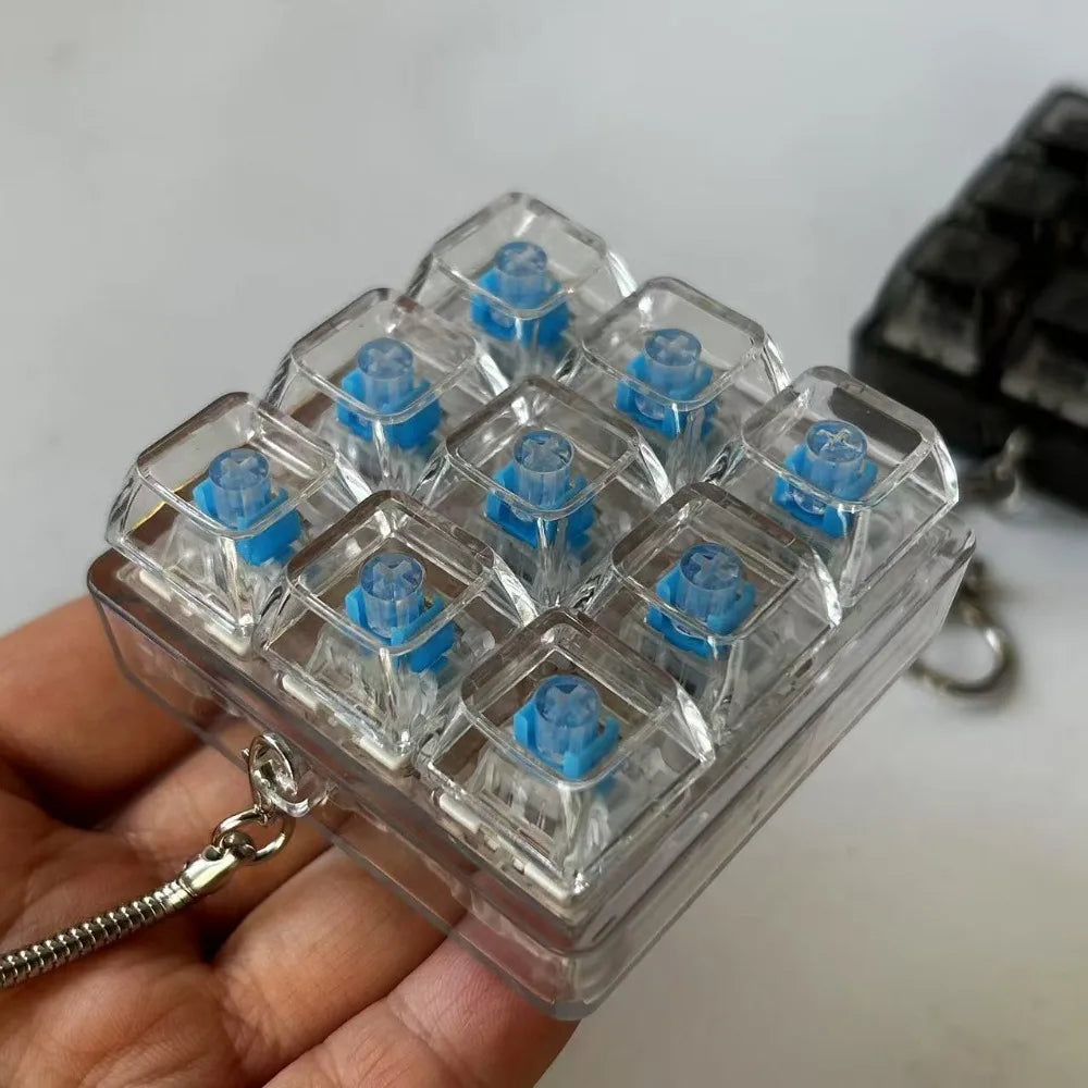 LED Mechanical Switch Fidget – 4-Key ASMR Toy
